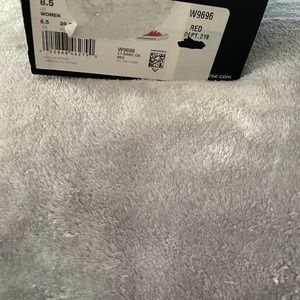 Converse red check sneakers, like new condition.